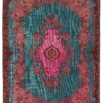 Oyma Pembe Pamuk Üzerine Yün El Dokuma Kilim-209x309