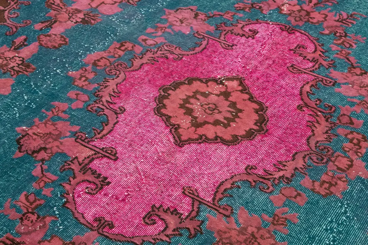 Oyma Pembe Pamuk Üzerine Yün El Dokuma Kilim-209x309 - Görsel 5
