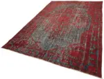 Oyma Kırmızı Pamuk Üzerine Yün El Dokuma Kilim-205x305 - Görsel 3