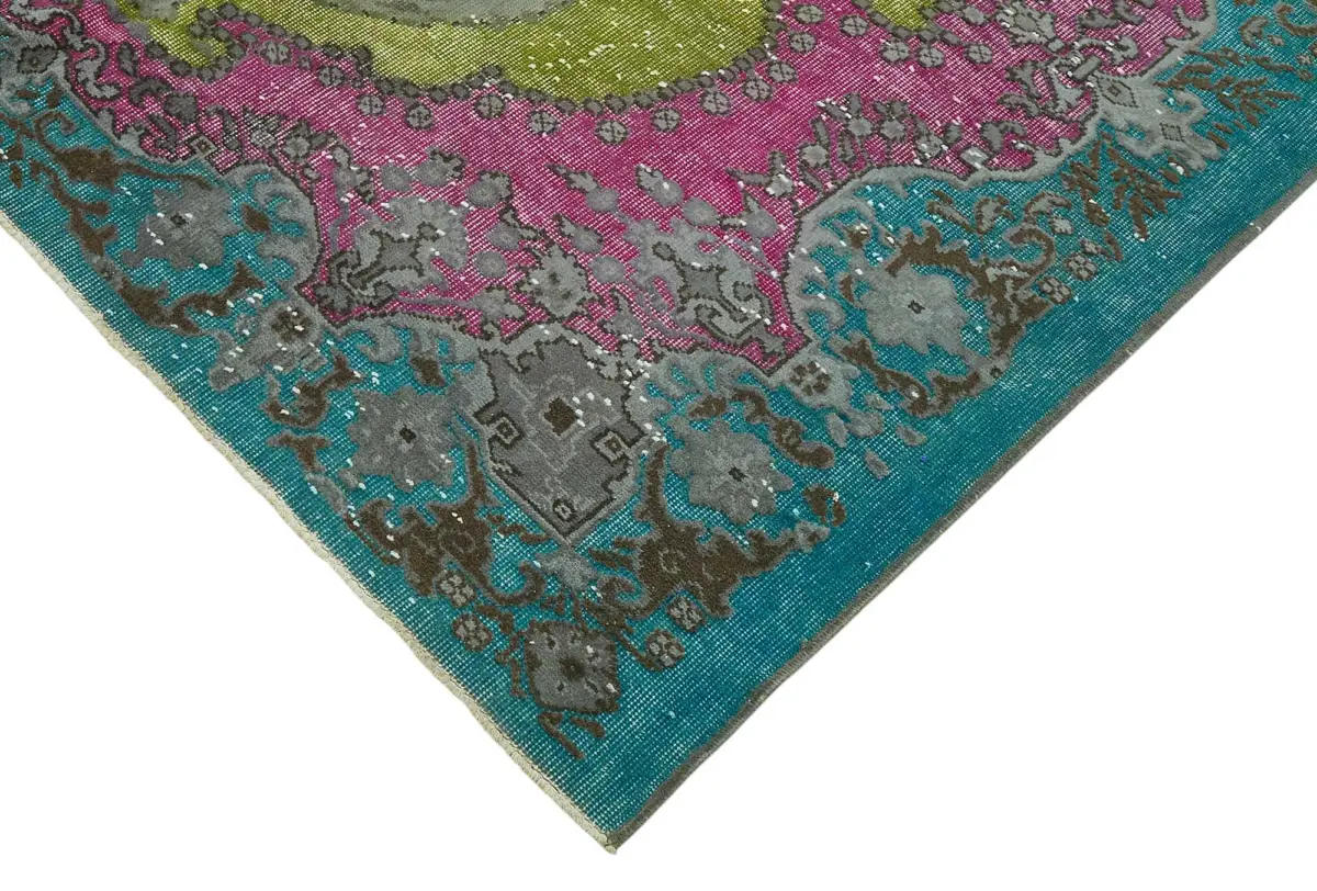 Oyma Mavi Pamuk Üzerine Yün El Dokuma Kilim-191x306 - Görsel 4