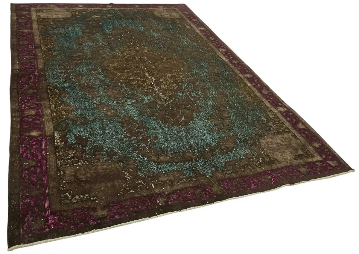 Oyma Kahverengi Pamuk Üzerine Yün El Dokuma Kilim-202x317 - Görsel 2