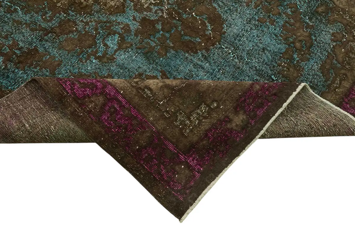 Oyma Kahverengi Pamuk Üzerine Yün El Dokuma Kilim-202x317 - Görsel 6