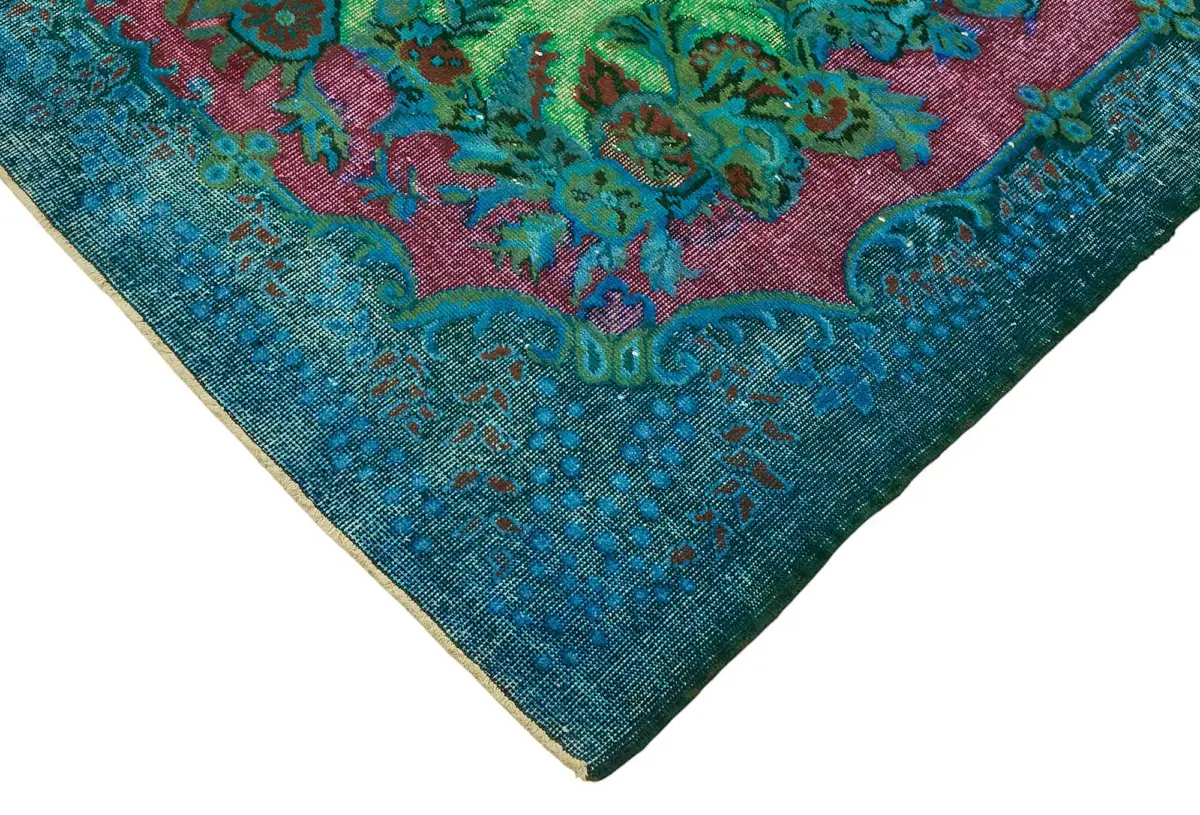 Oyma Mavi Pamuk Üzerine Yün El Dokuma Kilim-190x293 - Görsel 4
