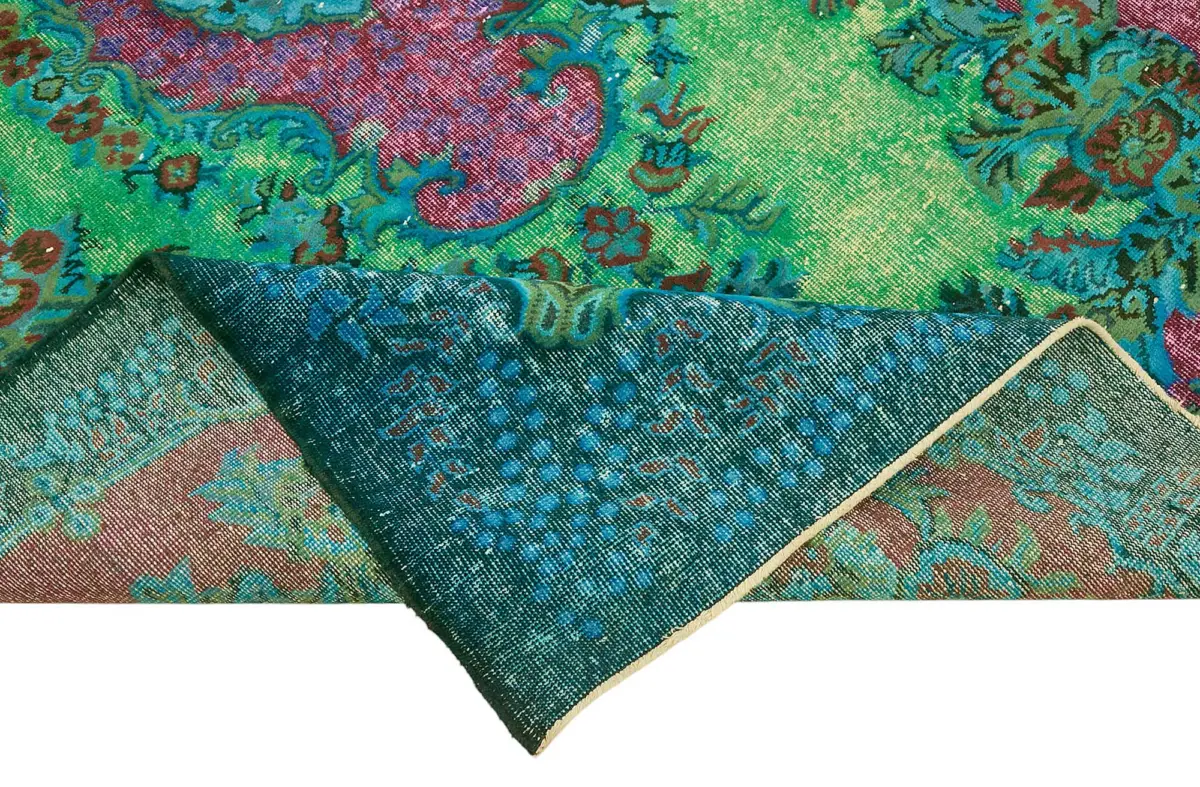 Oyma Mavi Pamuk Üzerine Yün El Dokuma Kilim-190x293 - Görsel 6