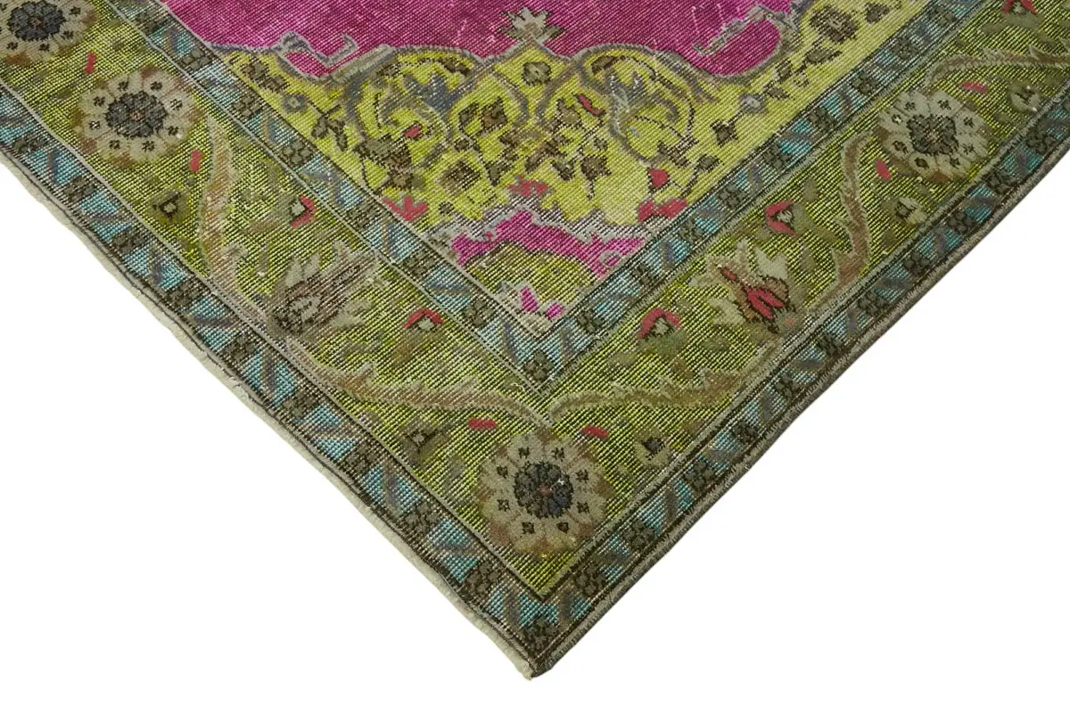 Oyma Yeşil Pamuk Üzerine Yün El Dokuma Kilim-180x303 - Görsel 4