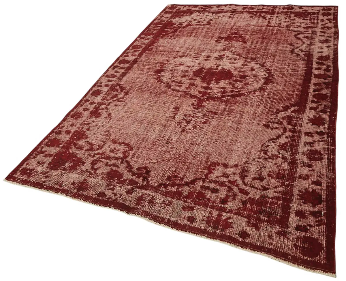 Oyma Kırmızı Pamuk Üzerine Yün El Dokuma Kilim-174x265 - Görsel 3