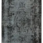 Oyma Siyah Pamuk Üzerine Yün El Dokuma Kilim-158x267