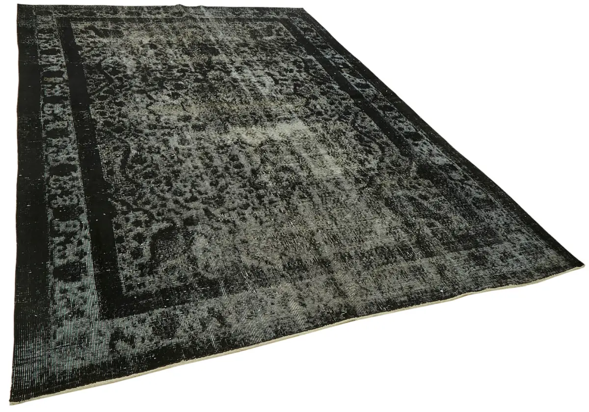 Oyma Siyah Pamuk Üzerine Yün El Dokuma Kilim-201x296 - Görsel 2