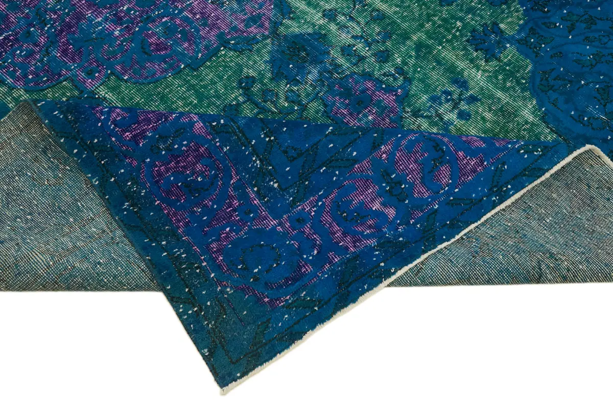 Oyma Mavi Pamuk Üzerine Yün El Dokuma Kilim-228x334 - Görsel 6