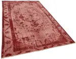Oyma Kırmızı Pamuk Üzerine Yün El Dokuma Kilim-175x295 - Görsel 2