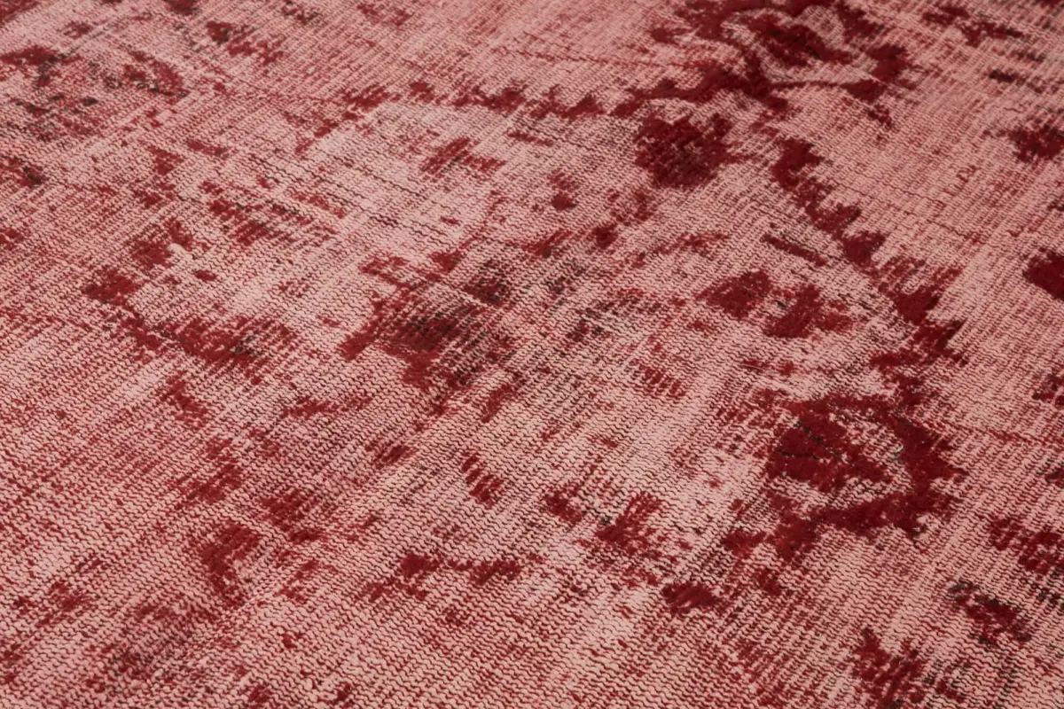 Oyma Kırmızı Pamuk Üzerine Yün El Dokuma Kilim-175x295 - Görsel 5