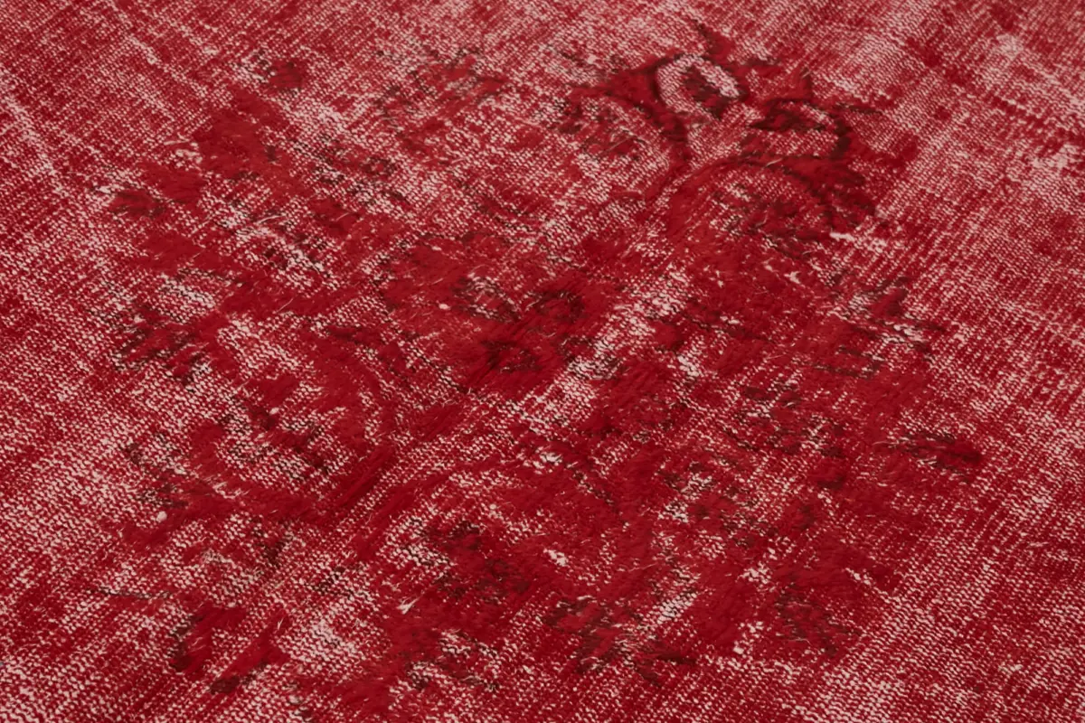 Oyma Kırmızı Pamuk Üzerine Yün El Dokuma Kilim-153x255 - Görsel 5