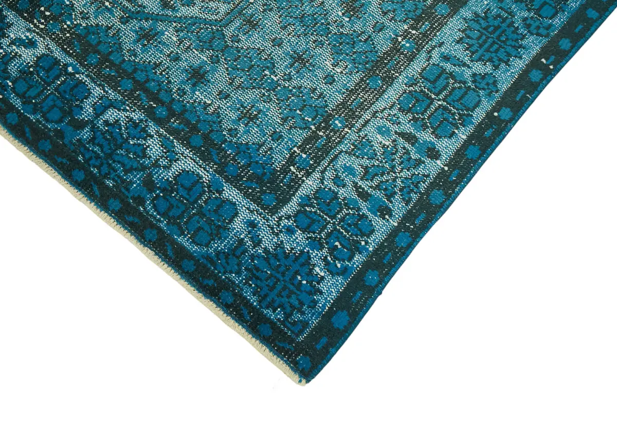 Oyma Turkuaz Pamuk Üzerine Yün El Dokuma Kilim-148x261 - Görsel 4