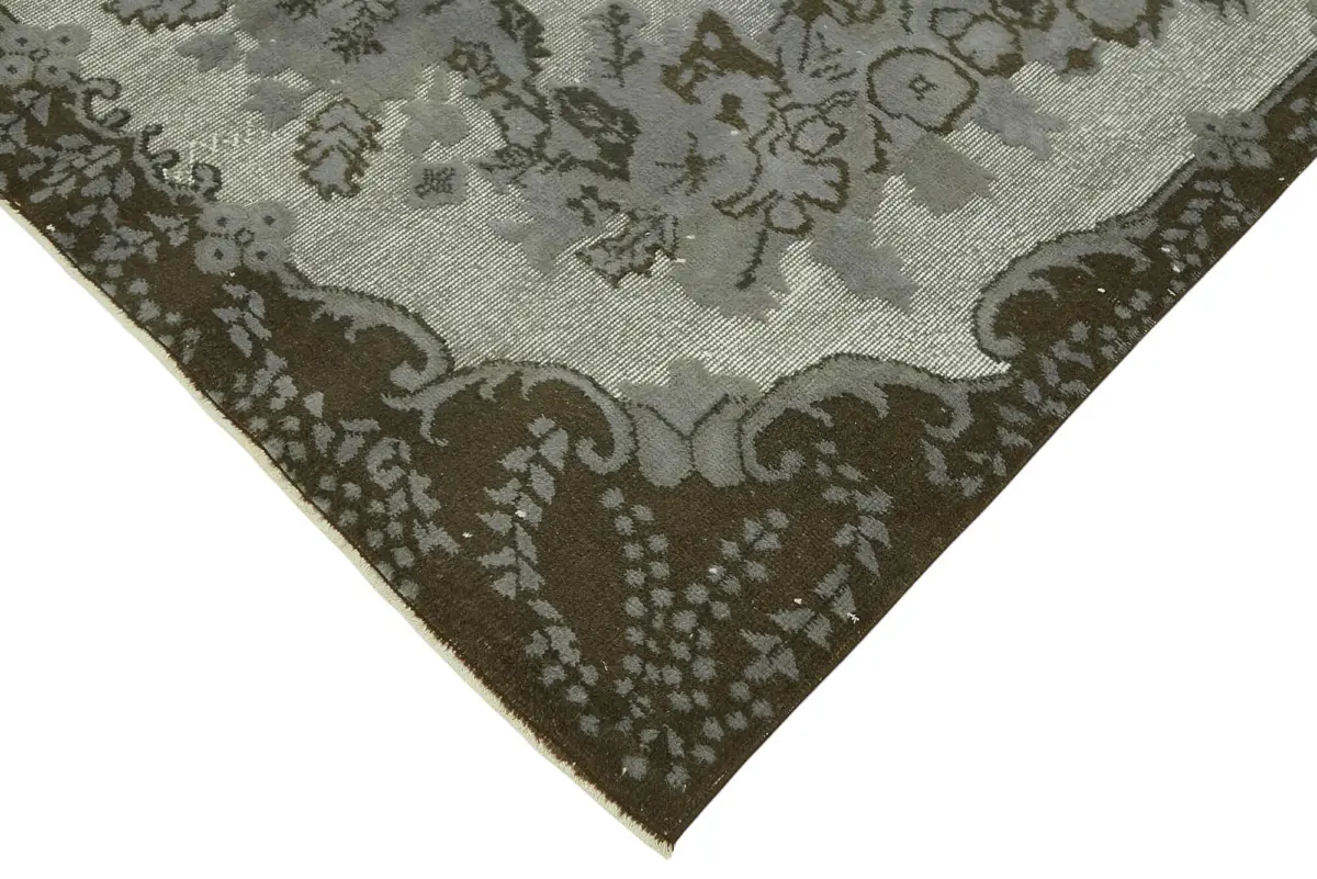 Oyma Gri Pamuk Üzerine Yün El Dokuma Kilim-183x300 - Görsel 4