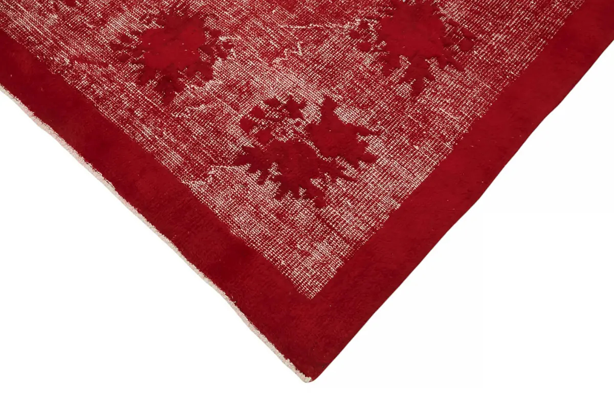 Oyma Kırmızı Pamuk Üzerine Yün El Dokuma Kilim-218x317 - Görsel 4