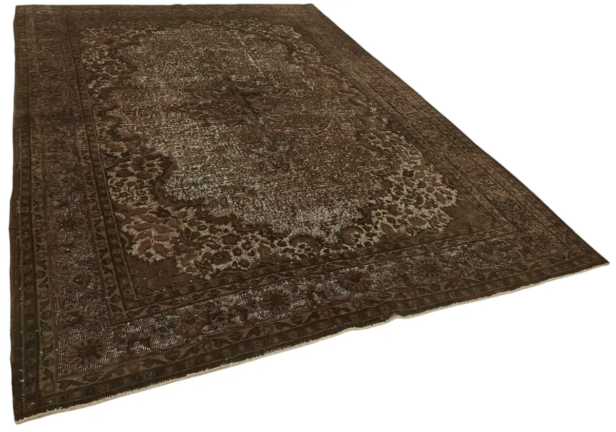 Oyma Kahverengi Pamuk Üzerine Yün El Dokuma Kilim-218x317 - Görsel 2