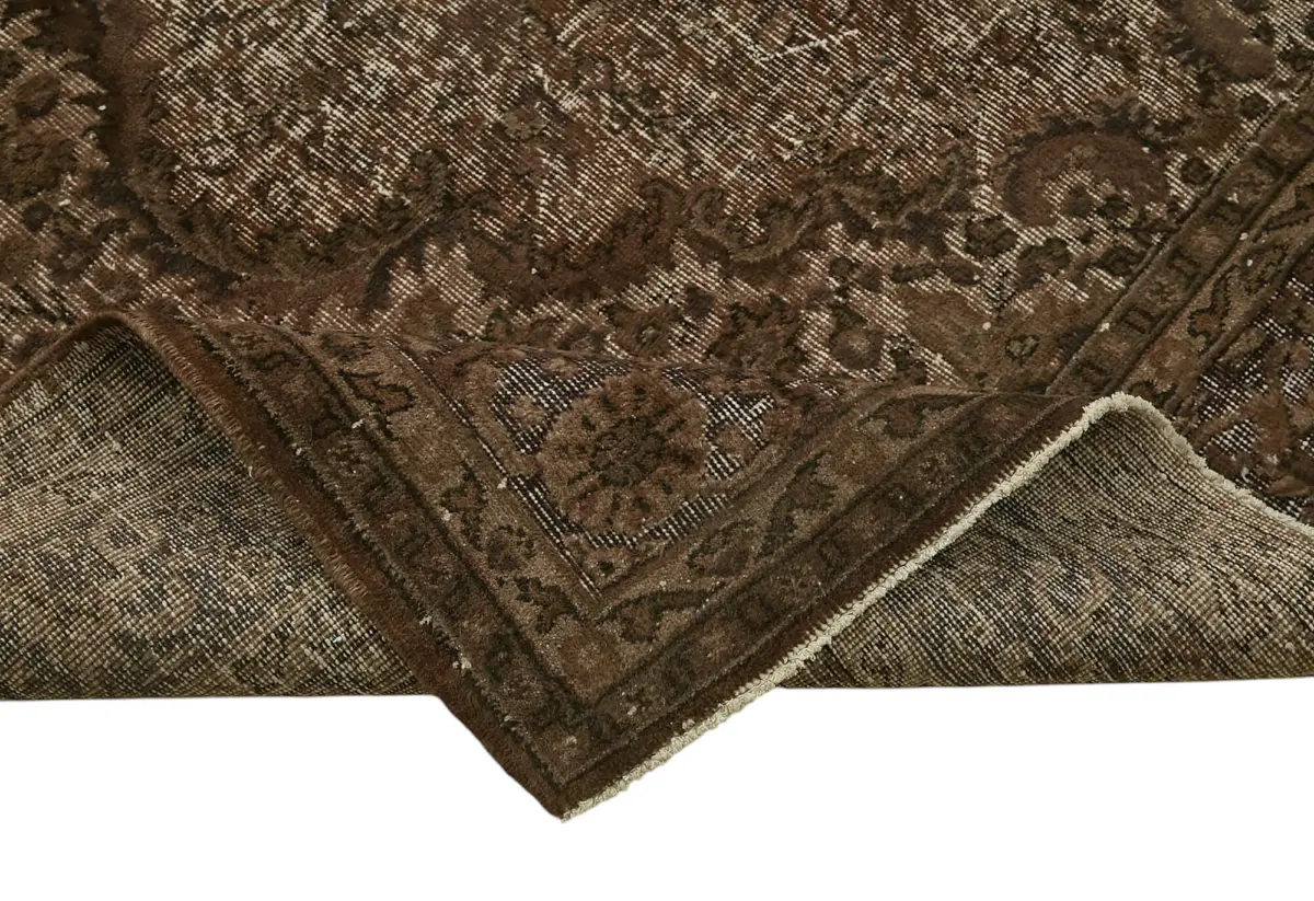 Oyma Kahverengi Pamuk Üzerine Yün El Dokuma Kilim-218x317 - Görsel 6