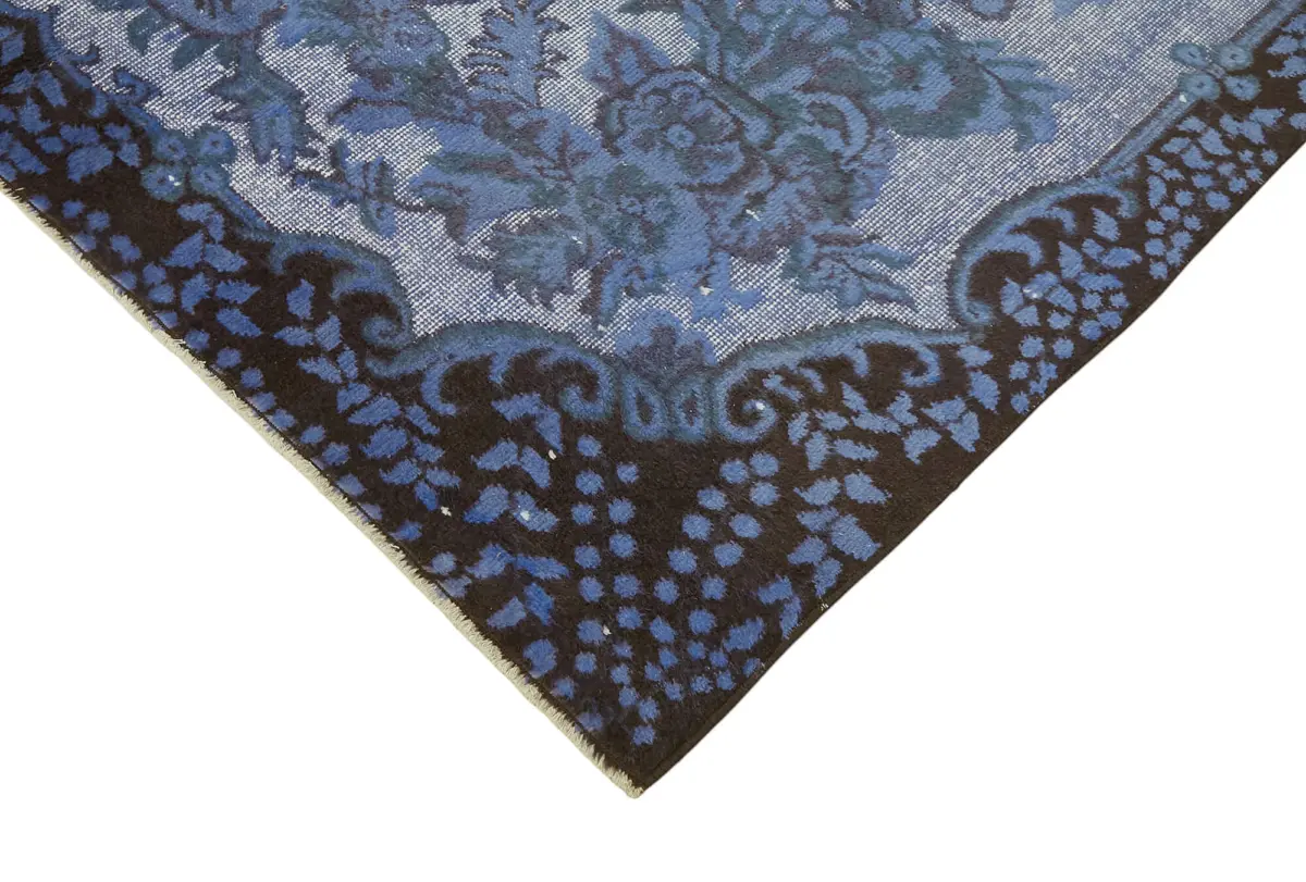 Oyma Mavi Pamuk Üzerine Yün El Dokuma Kilim-173x285 - Görsel 4