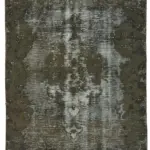 Oyma Siyah Pamuk Üzerine Yün El Dokuma Kilim-142x226