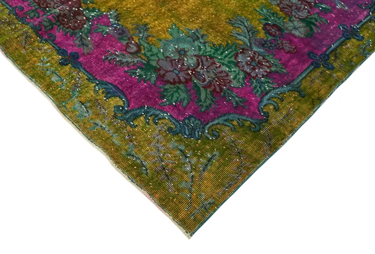 Oyma Yeşil Pamuk Üzerine Yün El Dokuma Kilim-218x318 - Görsel 4