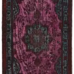 Oyma Kahverengi Pamuk Üzerine Yün El Dokuma Kilim-212x354