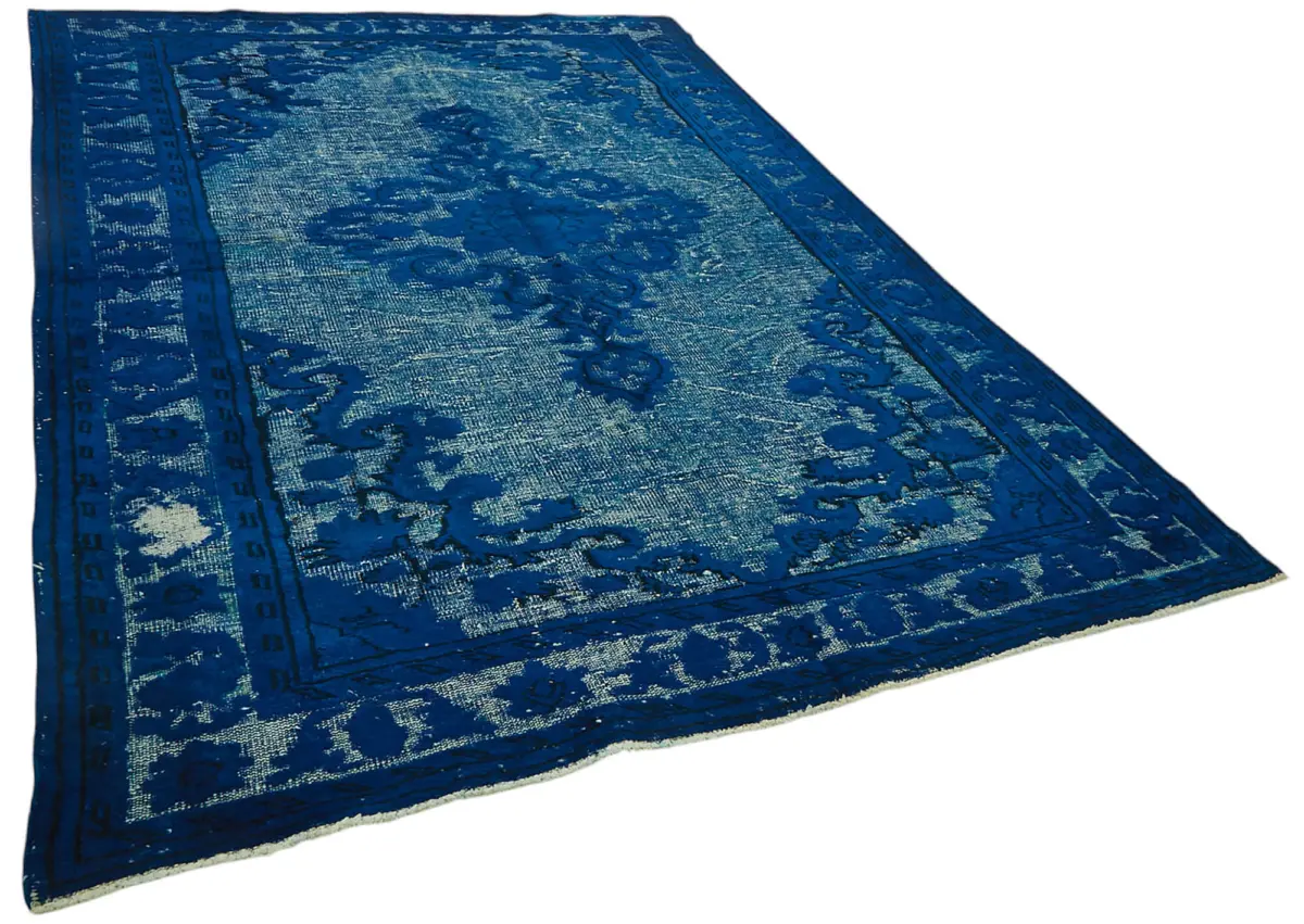 Oyma Mavi Pamuk Üzerine Yün El Dokuma Kilim-218x322 - Görsel 2