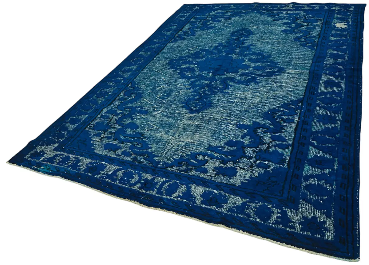 Oyma Mavi Pamuk Üzerine Yün El Dokuma Kilim-218x322 - Görsel 3