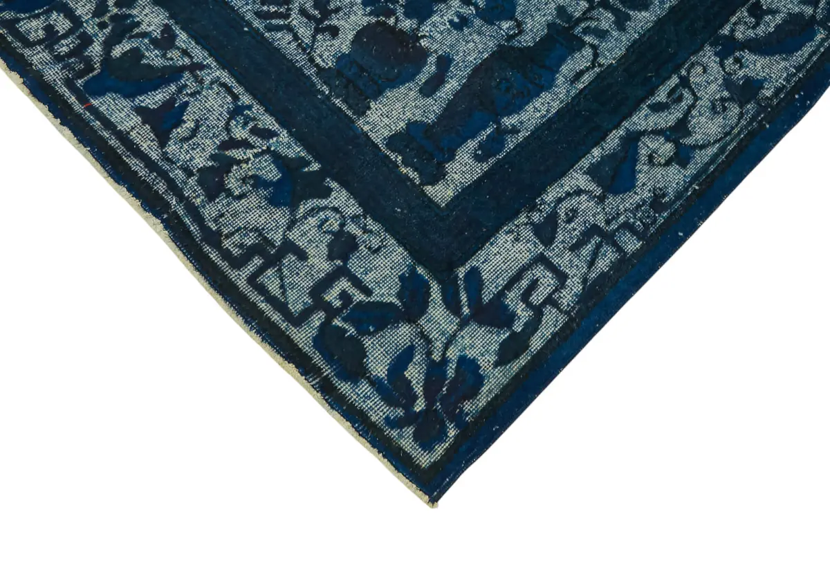 Oyma Mavi Pamuk Üzerine Yün El Dokuma Kilim-209x324 - Görsel 4