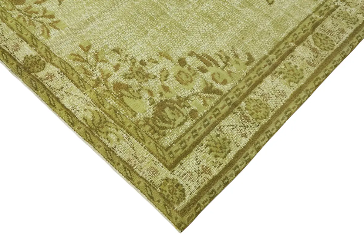 Oyma Yeşil Pamuk Üzerine Yün El Dokuma Kilim-160x271 - Görsel 4