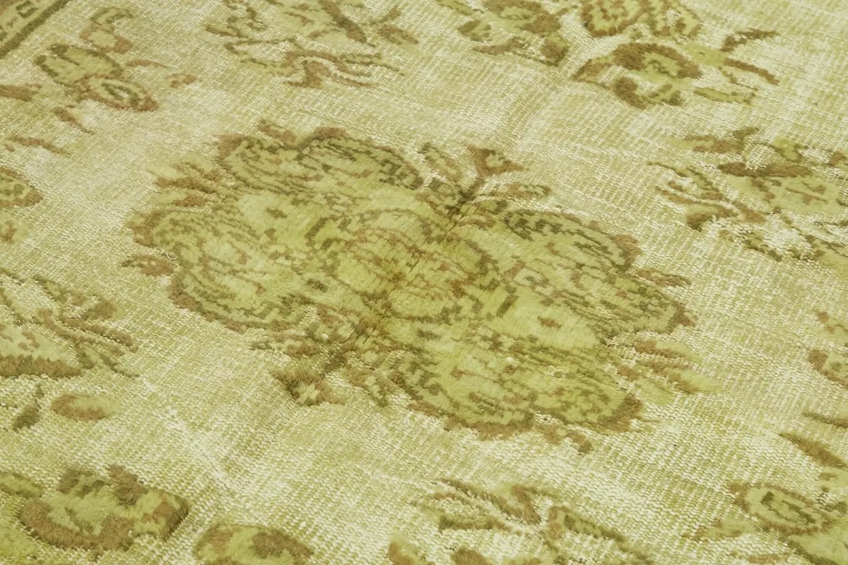 Oyma Yeşil Pamuk Üzerine Yün El Dokuma Kilim-160x271 - Görsel 5