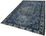 Oyma Mavi Pamuk Üzerine Yün El Dokuma Kilim-171x286 - Görsel 3