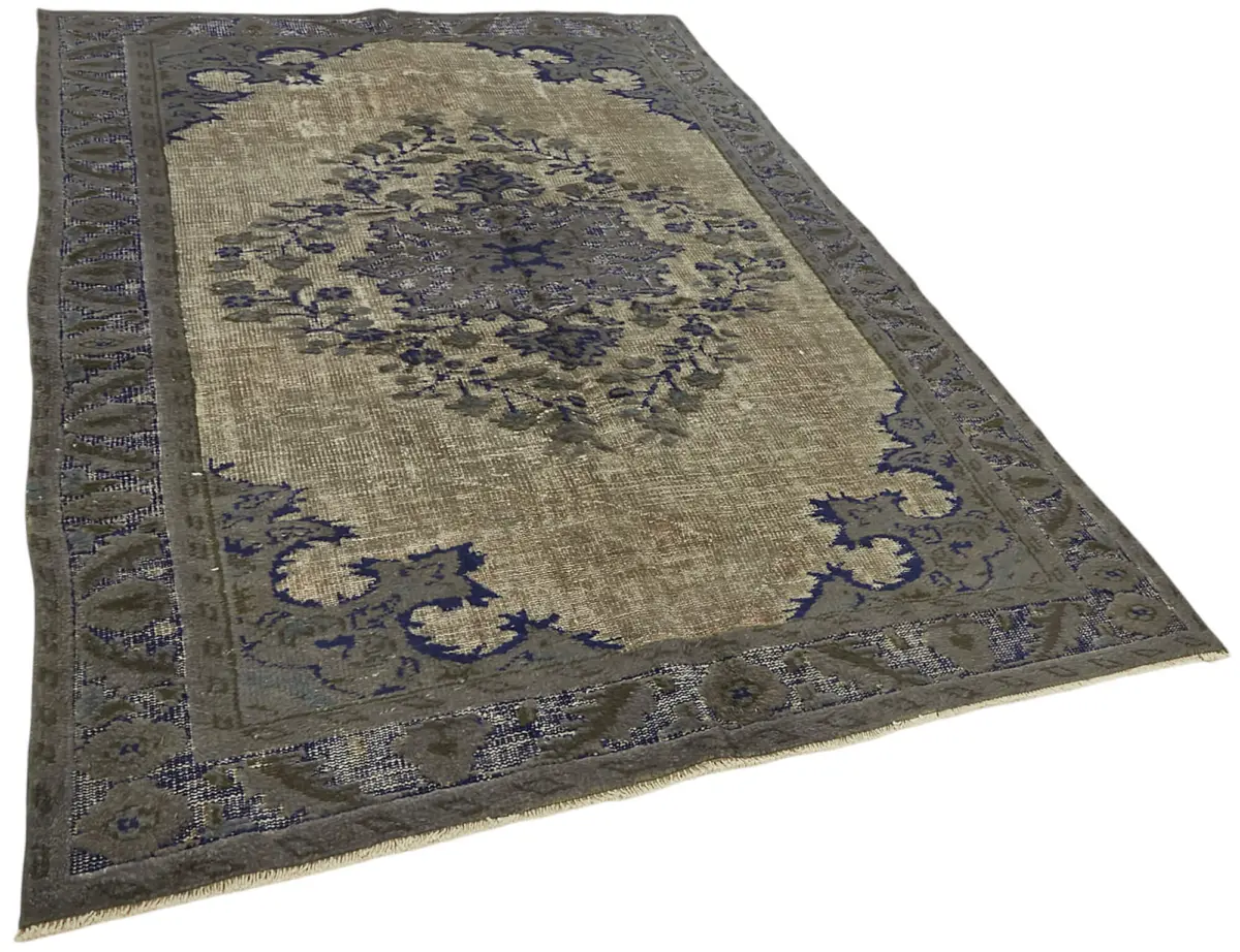 Oyma Gri Pamuk Üzerine Yün El Dokuma Kilim-181x268 - Görsel 2