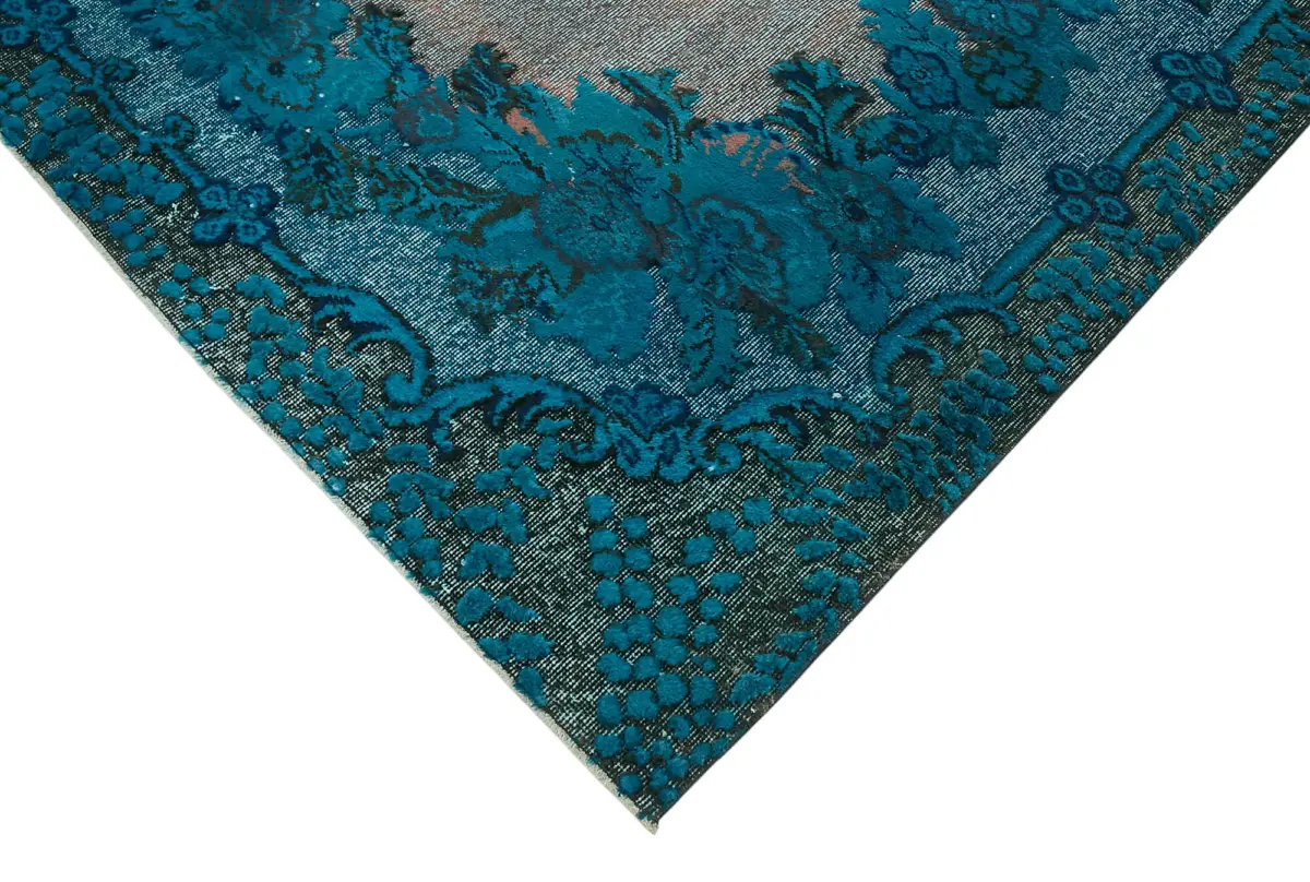 Oyma Mavi Pamuk Üzerine Yün El Dokuma Kilim-210x295 - Görsel 4