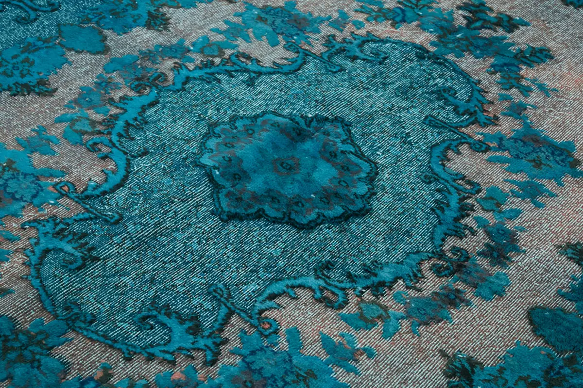 Oyma Mavi Pamuk Üzerine Yün El Dokuma Kilim-210x295 - Görsel 5