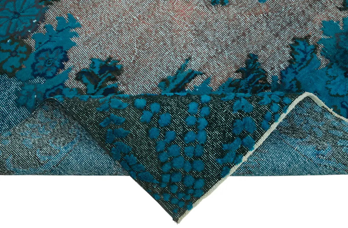 Oyma Mavi Pamuk Üzerine Yün El Dokuma Kilim-210x295 - Görsel 6