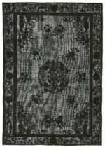 Oyma Siyah Pamuk Üzerine Yün El Dokuma Kilim-217x320