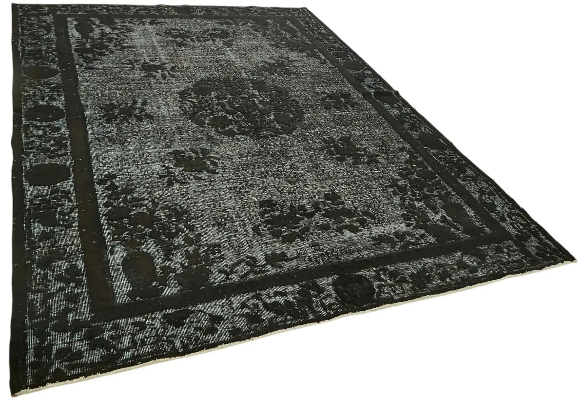 Oyma Siyah Pamuk Üzerine Yün El Dokuma Kilim-217x320 - Görsel 2