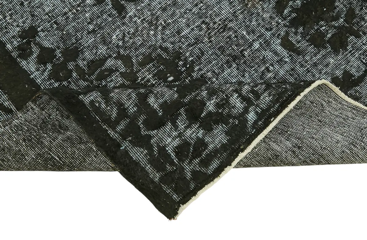 Oyma Siyah Pamuk Üzerine Yün El Dokuma Kilim-217x320 - Görsel 6