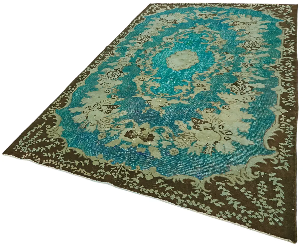 Oyma Yeşil Pamuk Üzerine Yün El Dokuma Kilim-178x293 - Görsel 3