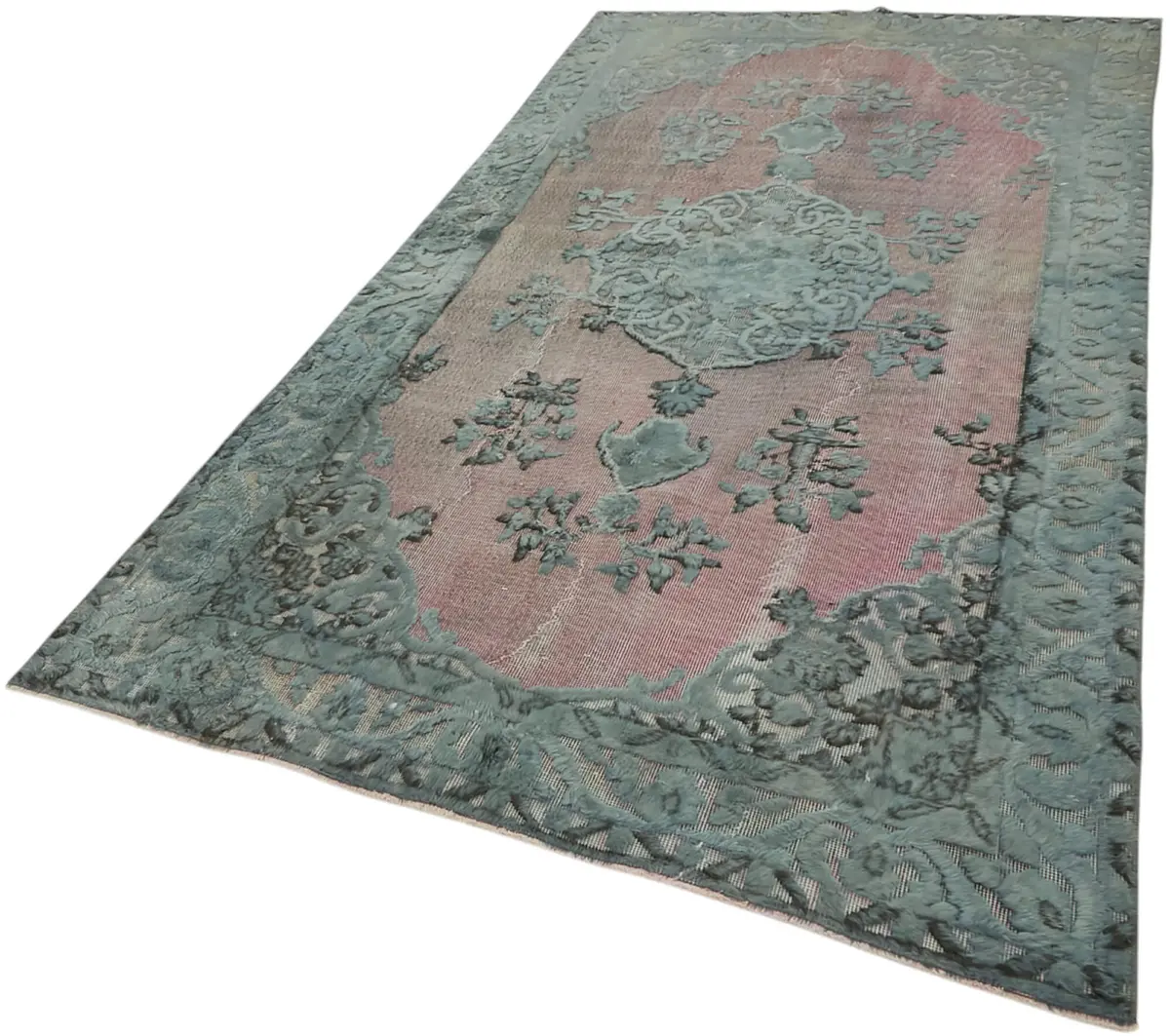 Oyma Mavi Pamuk Üzerine Yün El Dokuma Kilim-160x297 - Görsel 3