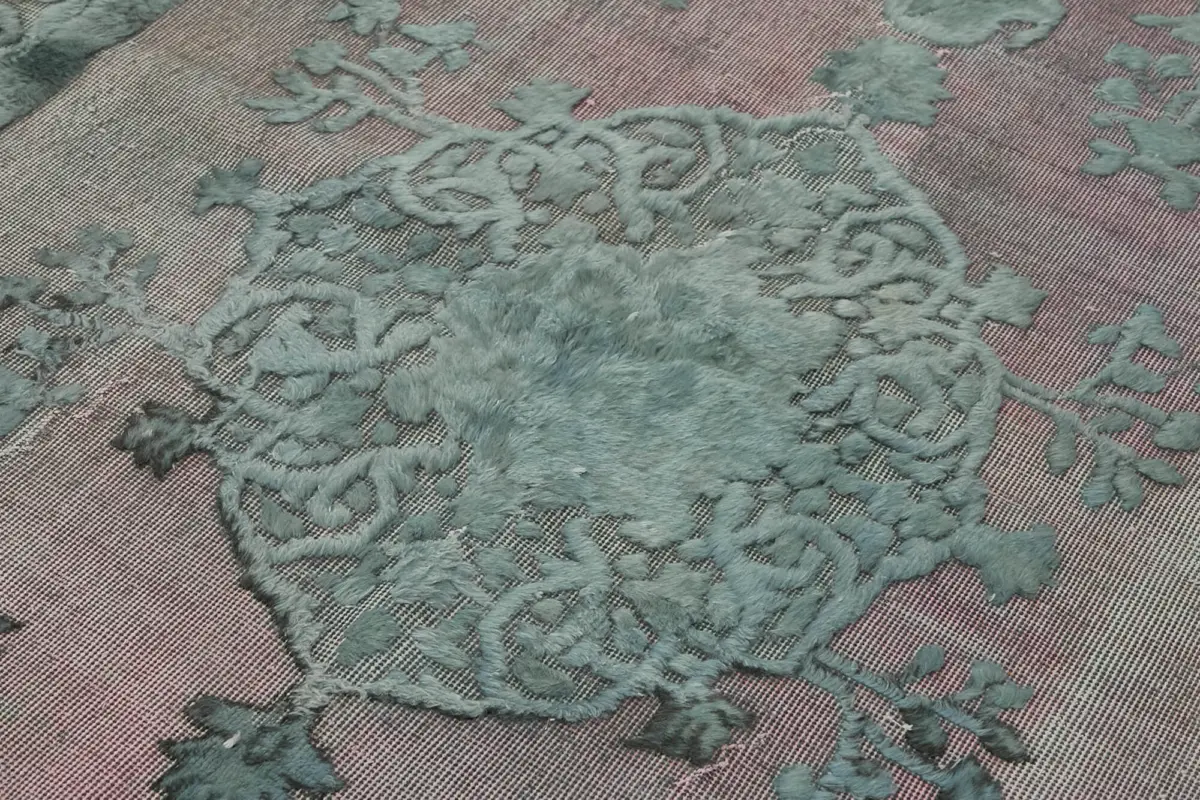 Oyma Mavi Pamuk Üzerine Yün El Dokuma Kilim-160x297 - Görsel 5