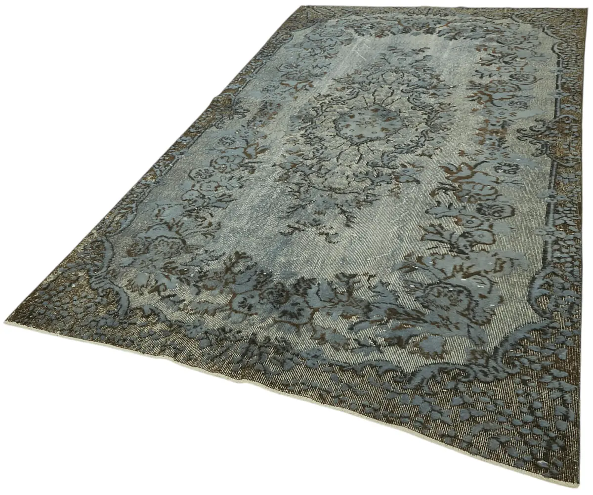 Oyma Gri Pamuk Üzerine Yün El Dokuma Kilim-166x284 - Görsel 3