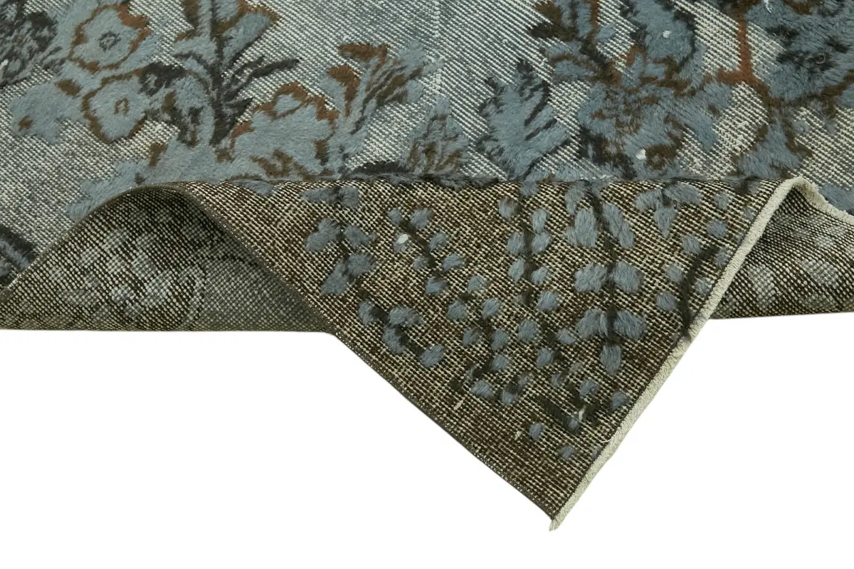 Oyma Gri Pamuk Üzerine Yün El Dokuma Kilim-166x284 - Görsel 6