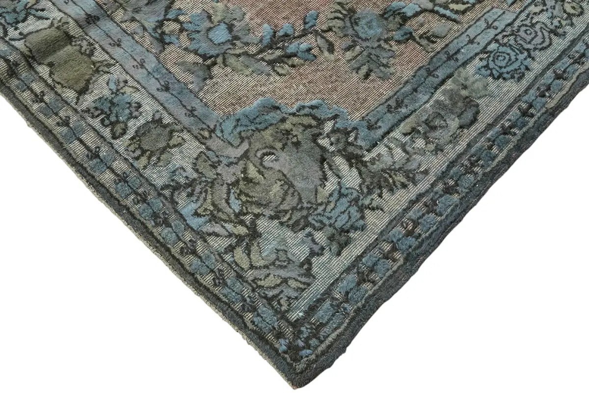 Oyma Mavi Pamuk Üzerine Yün El Dokuma Kilim-180x283 - Görsel 4