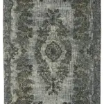 Oyma Mavi Pamuk Üzerine Yün El Dokuma Kilim-178x285