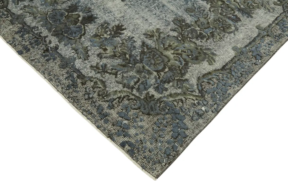 Oyma Mavi Pamuk Üzerine Yün El Dokuma Kilim-178x285 - Görsel 4