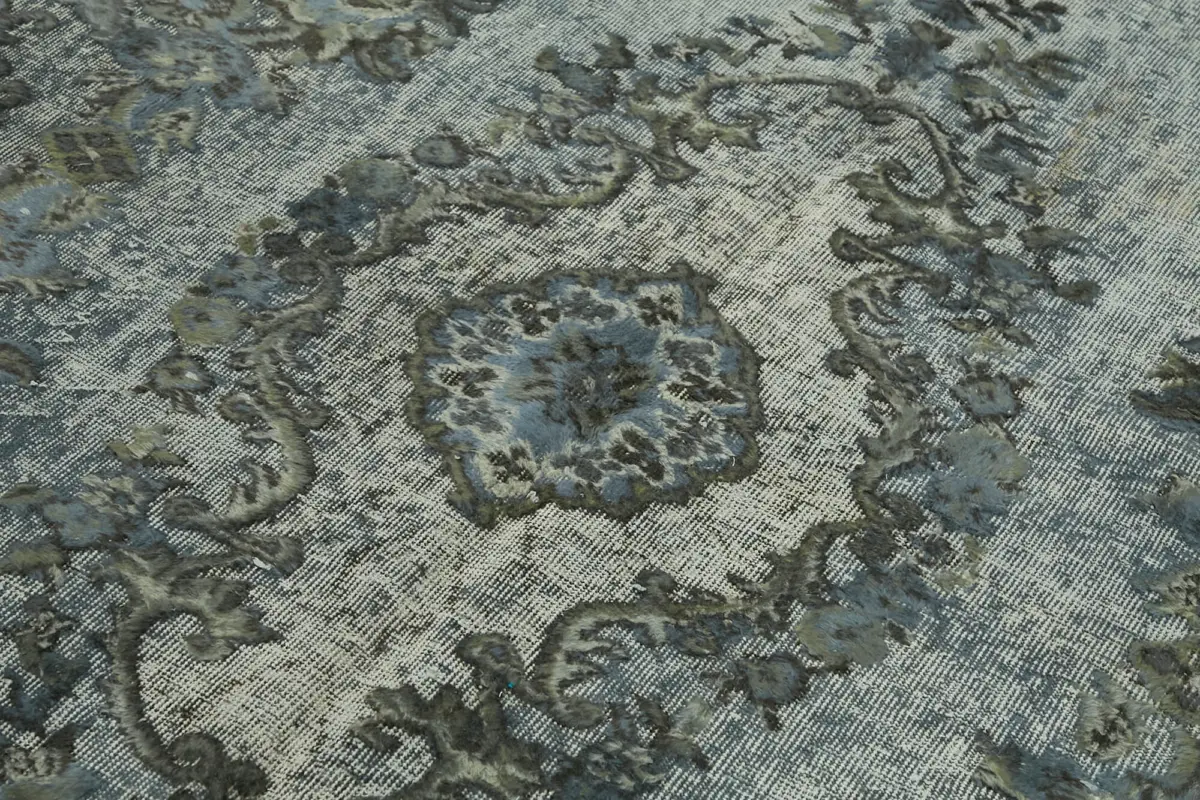 Oyma Mavi Pamuk Üzerine Yün El Dokuma Kilim-178x285 - Görsel 5