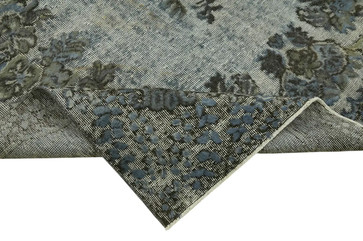 Oyma Mavi Pamuk Üzerine Yün El Dokuma Kilim-178x285 - Görsel 6