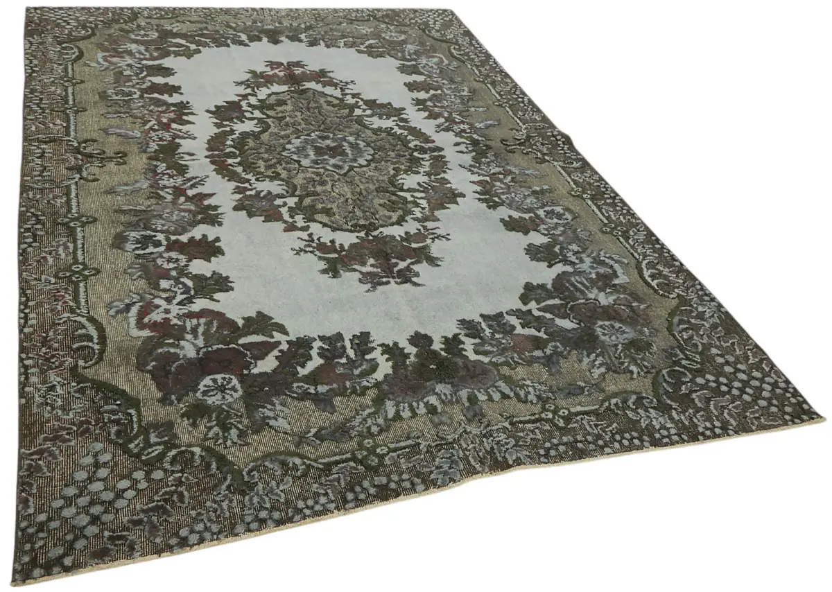 Oyma Gri Pamuk Üzerine Yün El Dokuma Kilim-203x313 - Görsel 2