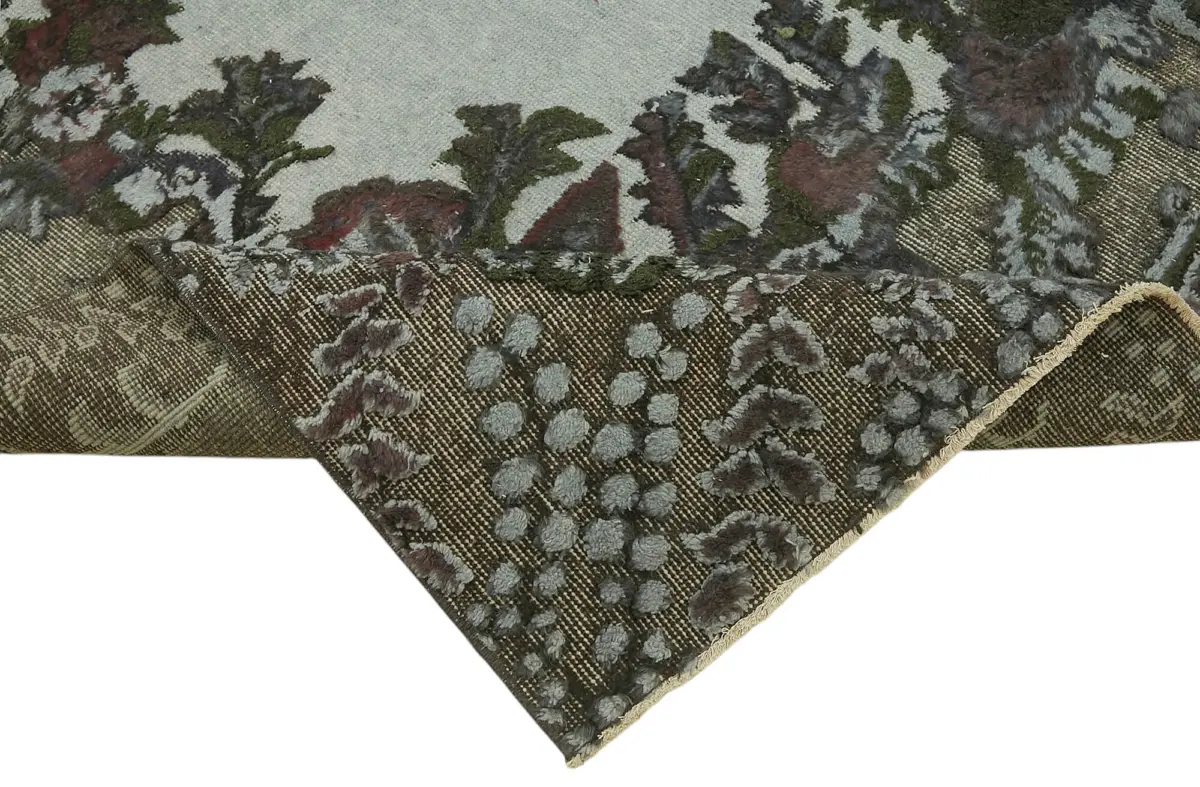 Oyma Gri Pamuk Üzerine Yün El Dokuma Kilim-203x313 - Görsel 6